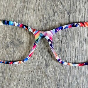 WANDA TOPPER On GLOSS WHITE Geometric Pattern Acrylic Topper By Myni Made NEW